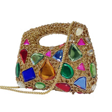 Women Gold Crystal Clutch Purse Gems Evening Bags Party Dinner Diamond Shoulder Bags Cocktail Rhinestone Handbags and Purses