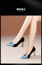 Sexy Fashion Style Women's Heeled Shoes Pointed Tip High Heels One Kick Retro Women Shoes Suede 2025 New Spring Zapatos De Mujer