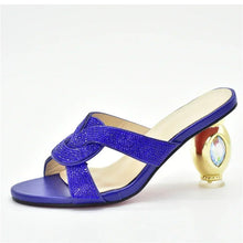 New Arrival Italian Women Shoes Decorated with Rhinestone Open Toe Pumps Luxery Shoes Women Nigerian Women Party Pumps