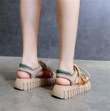 2024 New Lace-up Summer Fish Mouth Sandals Premium PU Spell Color Roman Shoes Woman Sandals Platform Wedges Increase Sandals