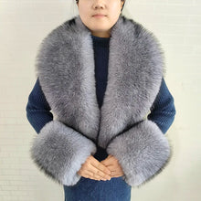 Women's Warm Fluffy Shawl Fashionable Artificial Fluffy Collar Scarve