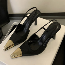 Eilyken Street Style Pointed Toe Women Pumps Fashion Slingbacks Thin High Heels Elegant Stripper Prom Ladies Sandals Shoes