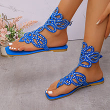 2025 Summer Fashion Women Blue Black Plus Size Shoes for Women 36-43 Flats Sandals Beach Footwear Casual Sandalias De Mujer