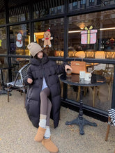 Women's Long Over Knee Thick Down Cotton Jacket