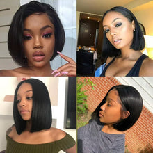 200 Density Straight Short Bob Lace Wig 13x4 Lace Closure Bob Wigs 100% Human Hair 4x4 Lace Front Wig For Black Women 12 14 Inch