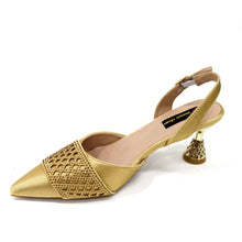 Women's Italian Party Shoes and Bag Set With Elegant Diamond Butterfly