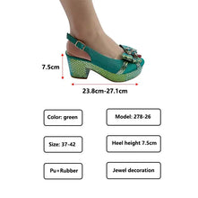 Summer Italian Latest Design Ladies Luxury Rhinestone High Heel Shoes and Bag Set To Go To Wedding Christmas Party Wear