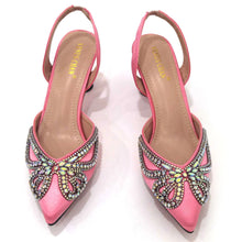 Venus Chan 2023 Yellow Classy Bowknot Pointed Toe Women's Shoes High Heel Elegant Sandals Shallow Mouth Shoes Bag Set Women