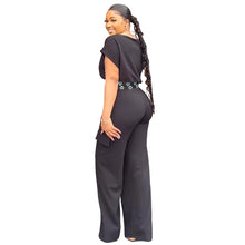 Summer Fall Short-sleeve Trousers Women's 2-piece Set Pullover Tops Elasticated Straight-leg Trousers Casual Fashion Suits Women
