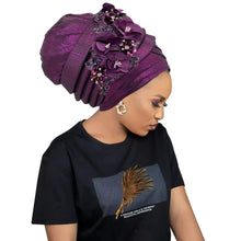 2024 New African Women's Turban Cap Nigeria Auto Gele Headtie Already Made Wedding Geles Female Head Wraps with Diamond Flower