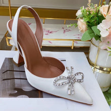 2023 New High Heels Women's Rhinestone Bow Pointy Glasses with Stilettos and Sandals Women.