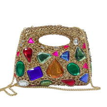 Women Gold Crystal Clutch Purse Gems Evening Bags Party Dinner Diamond Shoulder Bags Cocktail Rhinestone Handbags and Purses