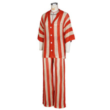 CM.YAYA Knit Ribbon Women's Set Short Sleeve Shirts and Wide Leg Pants 2024 Summer Beach Two 2 Piece Sets Outfits Tracksuit