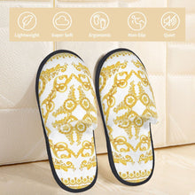 Custom Queen Of Absolutely Everything Gold Baroque Soft Memory Foam House Slippers Women Comfy Warm Anti-skid Sole Slipper