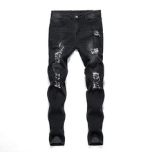 2025 New Fashion Street Style Ripped Skinny Jeans Men Vintage wash Solid Denim Trouser Mens Casual Slim fit pencil denim Pants