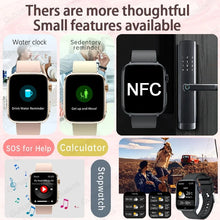 2025 AI Diagnosis NFC Smart Watch Women 1.85 inch AMOLED Blood pressure Heart Rate Temperature BT call Smartwatches Men For IOS