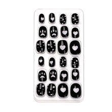 24Pcs/Set Kids Candy Flower Cute Fake Nails Detachable Full Cover False Nails Press On Nails Children Girls Nail Decoration Gift