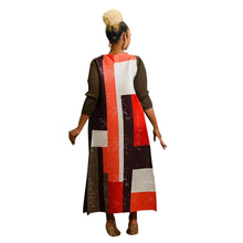2023 Fashion African 3/4 Sleeve Polyester Plus Size O-Neck Pleated Long Dress Dashiki African Clothes African Dresses for Women