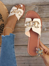 Women Luxury Decor Slide Sandals Beige Brown 2025 Summer Outdoor Fashion Elegant Sexy Casual Party Flats Office Mujer zapatos