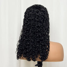 Double Drawn 250% Density Ombre 18 Inches Water Wave Curly Human Hair Wigs 13x4 Transparent Lace Frontal Hair Wig for Women
