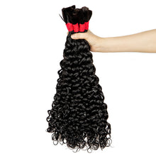 Deep Wave Human Braiding Hair 100% Unprocessed Human Hair Braiding Hair No Weft 16-28 Inch Curly Bulk Human Hair for Braiding