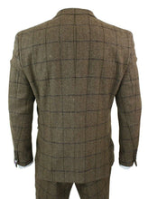 Men's Suit Plaid Two Button Jacket Vest&Pants