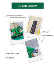 Fashion Women's Shoes High Heels Sexy Ladies Party Wedding Pattern Embroidery Mules High Heel Sandal Casual Beach Shoes For Lady