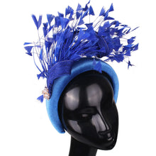 Fashion Wedding Bride Headband Headwear Fancy Feather Hair Band Millinery Hair Accessories With Peals Decor Hair Accessories