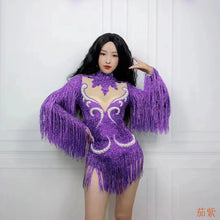 Stage Latin dance cha-cha dance practice suit stretch slim skirt fringe flash small diamond pearl design suit