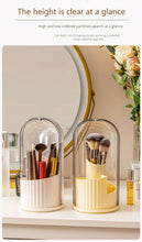 360° Rotating Makeup Brush Holder Desktop Makeup Organizer Cosmetic Storage Box Lipstick Eyebrow Brush Holder Jewelry Container