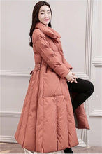 Women's Single Breasted Long Down Winter Jackets