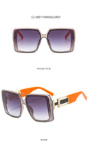 Fashion Brand Square Sunglasses For Woman Luxury Oversized Gradient Shades Sun Glasses Female Elegant Green Big Frame Eyewear