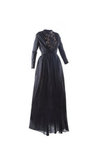 Women Sexy Dress Two Piece Sets Lace Hollow Out Spliced Long Dresses Full Sleeve Tight Waist Gown Evening Vestidos Party Prom