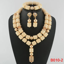 Traditional Nigerian Wedding Artificial Coral Beads Bridal Jewelry Sets African Beads Jewelry Necklace Set
