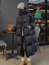 Women's Fashionable Long Winter Hooded Parka Jacket