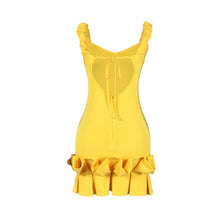 Elegant Tight Corset Ruffle Mini Dress for Women's Fashion New Style Suspender Sleeveless Backless A-line Club Party Sexy Dress