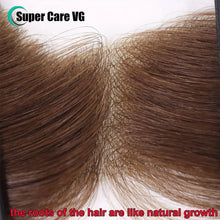 16x2cm Human Hair Toupee Men Forehead Hairpiece Patch Hairline Invisible Seamless Ultra Thin Skin PU Men's Capillary Prosthesis