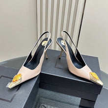 Women's Gem Metal Pointed Temperament High Heels with Sexy Empty Sandals