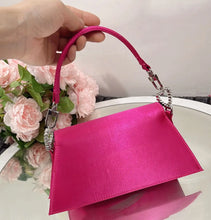 Fashion Heart Rhinestone Women Handbags Luxury Satin Evening Bags for Women Diamonds Designer Shoulder Bag Silk Wedding Clutch