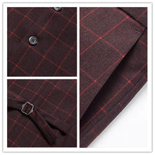 Suit M-5XL (Blazer + Vest + Trousers) Italian Style Fashion Business Elegant Gentleman Plaid Slim Casual Formal Suit 3-piece