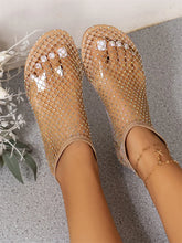 Msfilia Round Toe Sandals With Hollowed Out Internet Famous Diamond Studded Short Boots Summer Sexy Plus Size Flat Shoes