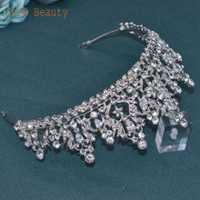 A195 Baroque Wedding Headband Crystal Bridal Crowns and Tiaras Hair Jewelry Accessories Women Rhinestone Headwears Queen Diadems