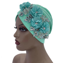 Elegant African Turban Cap with Shiny Rhinestone Ready to Wear Nigeria Auto Gele Headtie Party Women's Head Wrap Bonnet Turbante