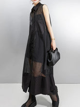 NYFS 2025 Summer New Loose plus Size Organya splicing sleeveless Shirt Dress Robe Elbise Korean Style Women Dress