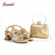 2024 High Quality Orange Color Peep Toe Butterfly Design Shoes Matching Bag Mature Ladies Party Women