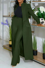 Women's Set Full Sleeve X-Long Blazer Coat+ Long Pant Suit 2025 Spring Streetwear Two 2 Piece Set Africa OL Work Outfits