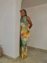 Weird Puss Colorful Print Dress Women Summer Trend Sleeveless Patchwork Skinny Elastic Bodycon Birthday Party Clubwear Vestidos