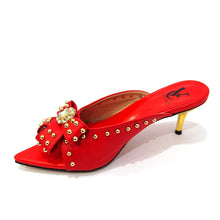 2022 Rivet Style  Women Shoes and Bag to Match in Color matching High Quality Nigerian Design Matching Shoes and Bag