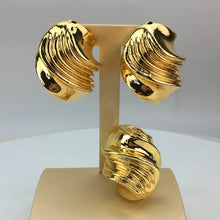 Hot Selling Italian Gold Plated Jewelry Women's Wedding Party Banquet Big Pendant Light Weight Bold Jewelry Sets FHK16803