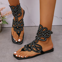 2025 Summer Fashion Women Blue Black Plus Size Shoes for Women 36-43 Flats Sandals Beach Footwear Casual Sandalias De Mujer